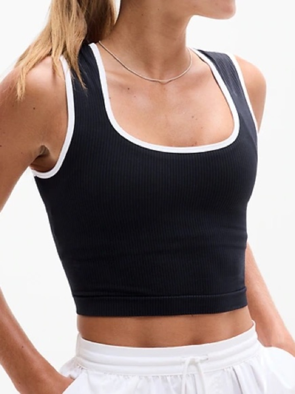 NWOT Renew Seamless Square Neck Crop Tank XL